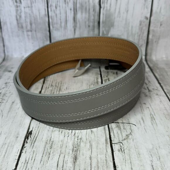 Calvin Klein Men's Synthetic Leather Belt Gray size L Large 621137 - Picture 4 of 8
